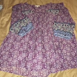 Beautiful sheer embellished boho blouse